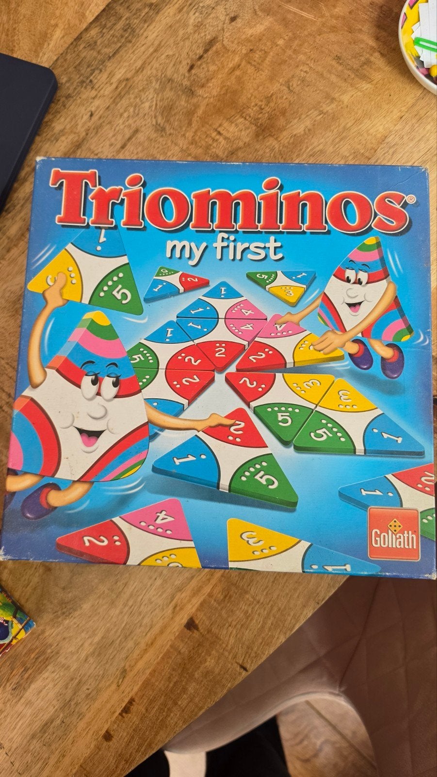 Triominos My First - Educatief Driehoek Dominospel, Een of twee spelers, Ophalen of Verzenden, Gebruikt, Goliath