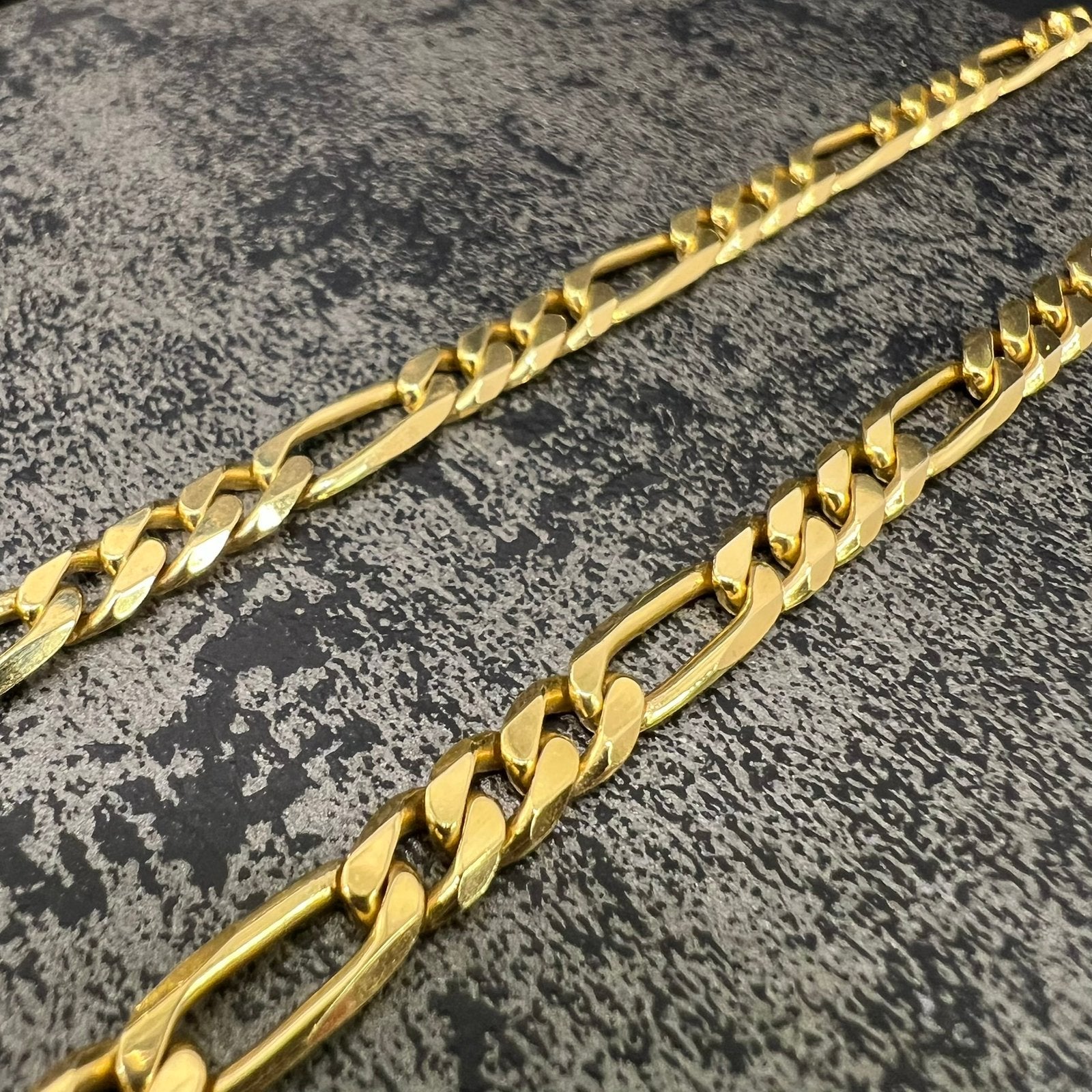 18k gouden ketting massief figaro schakel, Sieraden, Tassen en Uiterlijk, Kettingen, Ophalen of Verzenden, Nieuw, Goud