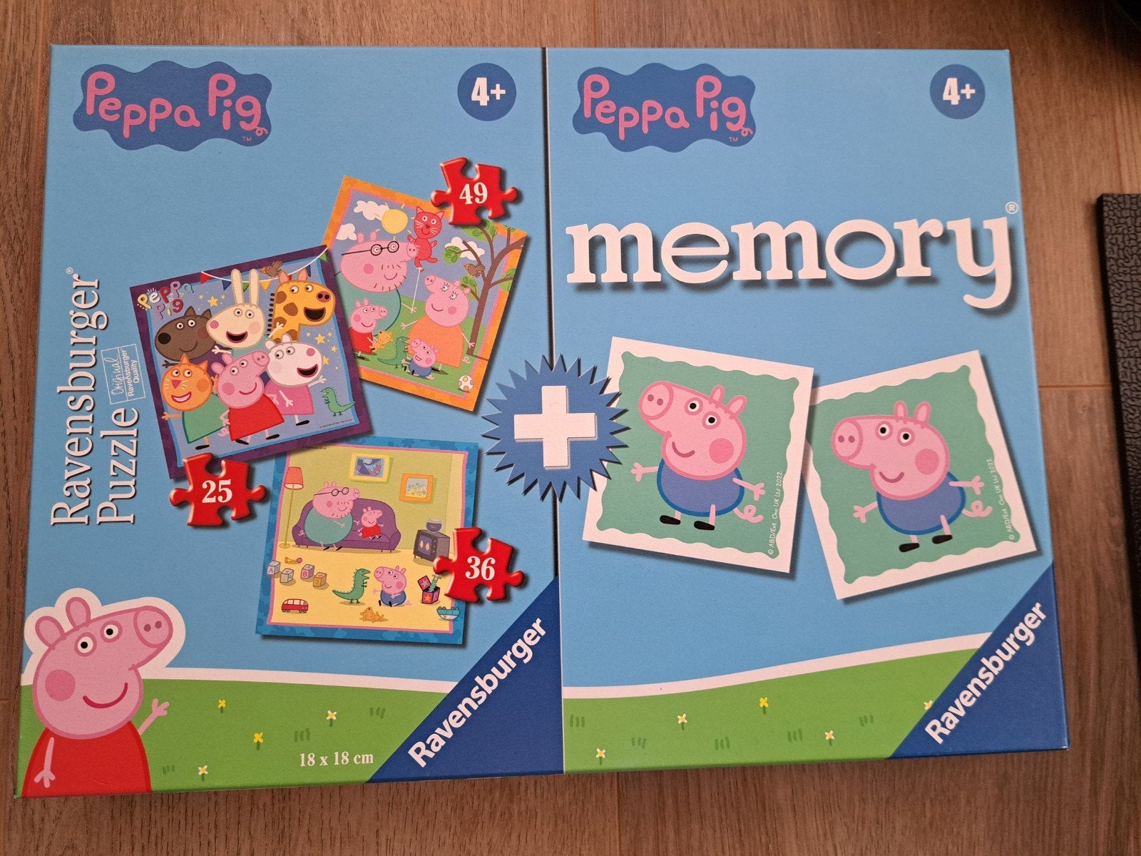 Peppa Pig Puzzel en Memory Spel 4+, Ophalen, Meer dan 50 stukjes, Gebruikt, 2 tot 4 jaar