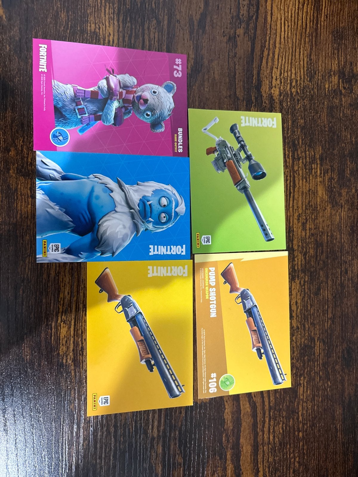 Fortnite Panini Plaatjes - Bundles, Pump Shotgun, Ophalen of Verzenden, Zo goed als nieuw, Meerdere plaatjes