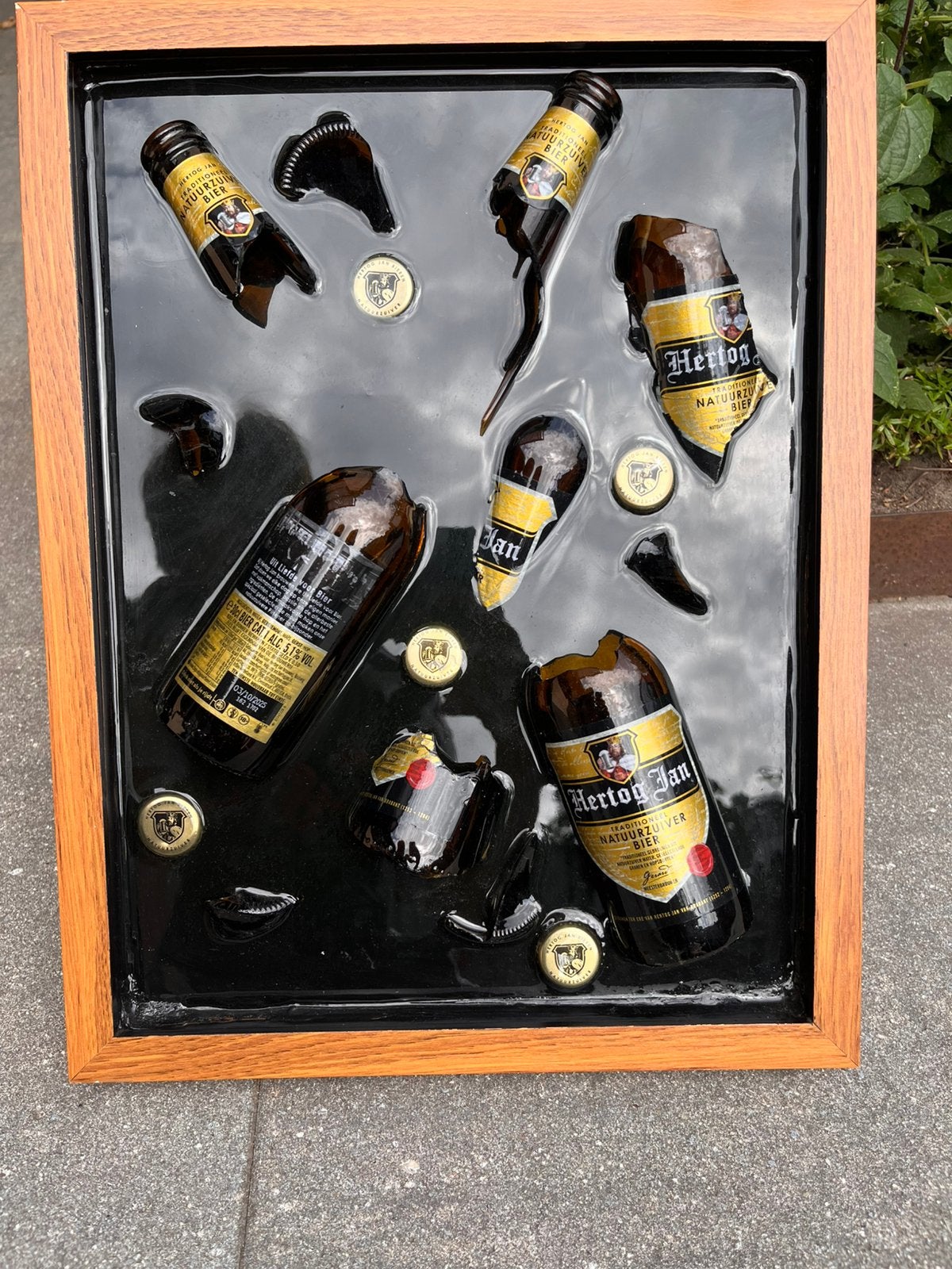 Hertog Jan Epoxy Kunstwerk - Handgemaakte Decoratie 30x40, Huis en Inrichting, Woonaccessoires | Wanddecoraties, Ophalen of Verzenden