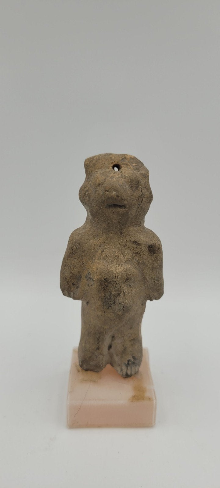 Precolumbiaans Tumaco La Tolita terracotta ritueel beeldje, Ophalen of Verzenden