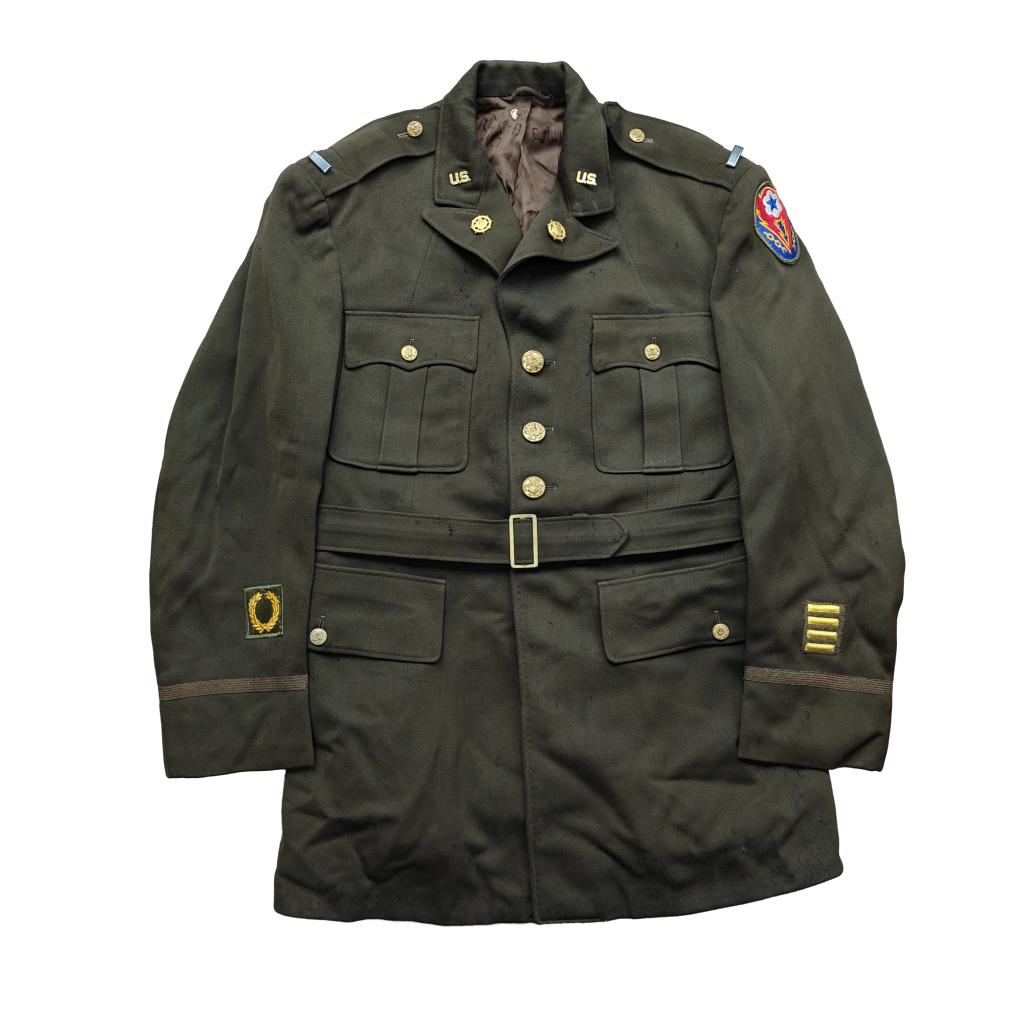 WWII US Officers Class A Jacket ETO Transpor Corps Named, Ophalen of Verzenden, Amerika, Kleding of Schoenen