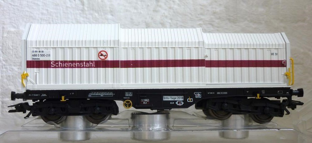 Marklin H0 48338 - Telescoopwagen Schienenstahl DB in ovp, Wisselstroom, Ophalen of Verzenden, Märklin, Nieuw