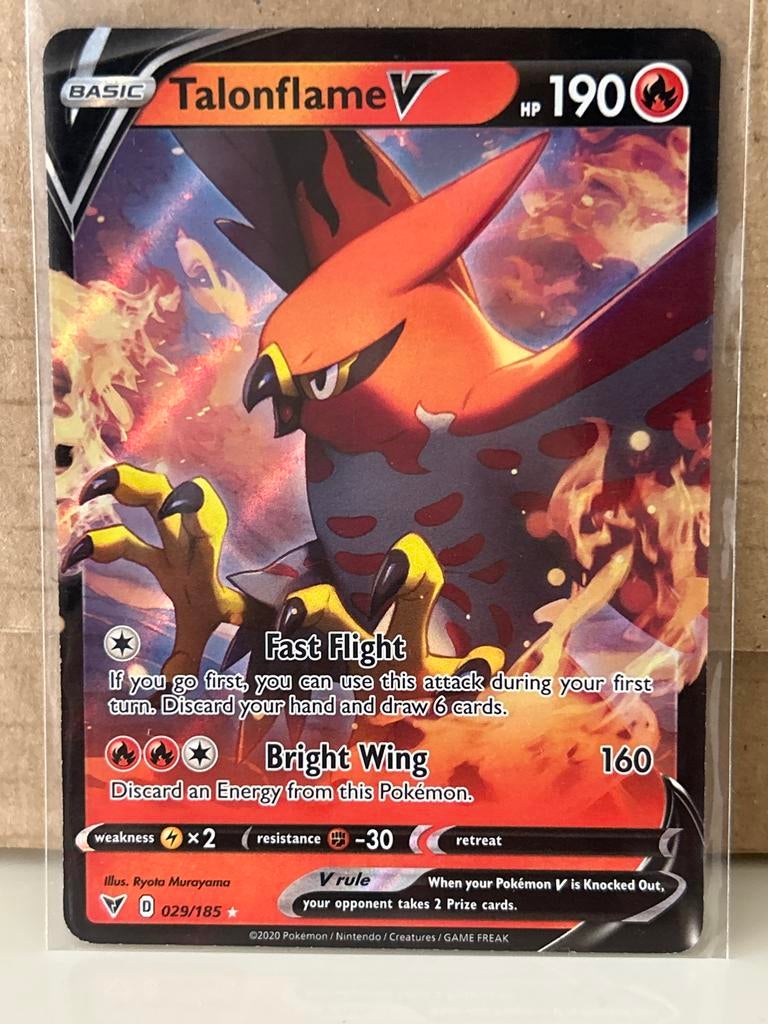 Talonflame V Pokémon kaart, Send@tucreate.store, N, Verzenden, Nieuw