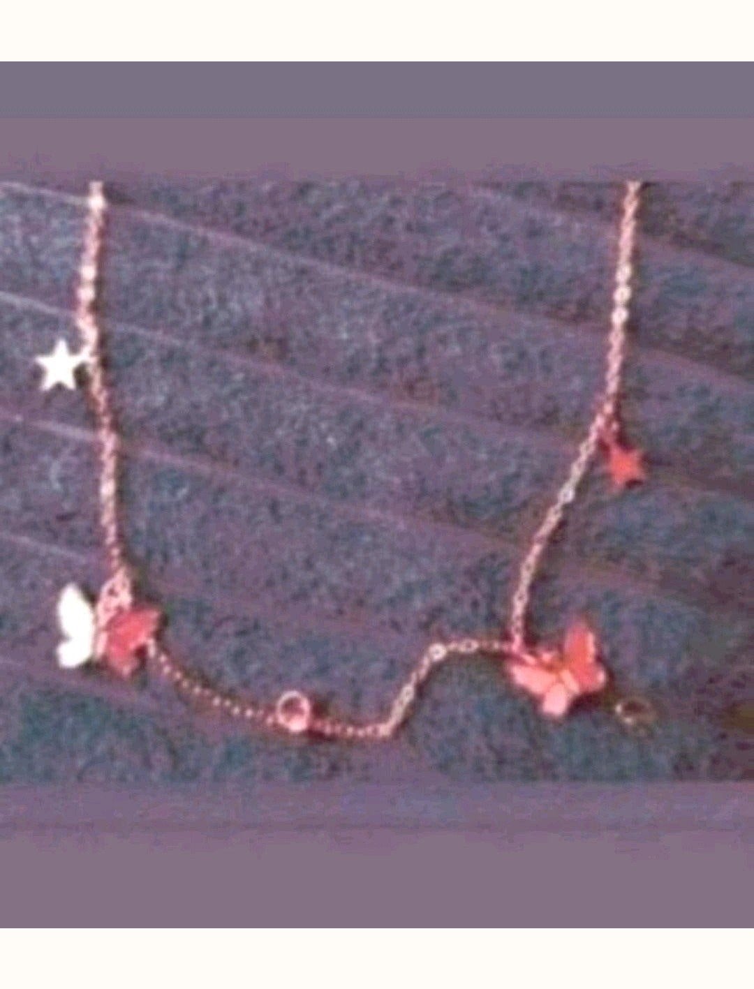 ketting vlinders sterren, Verzenden, Nieuw, Goud, Met hanger
