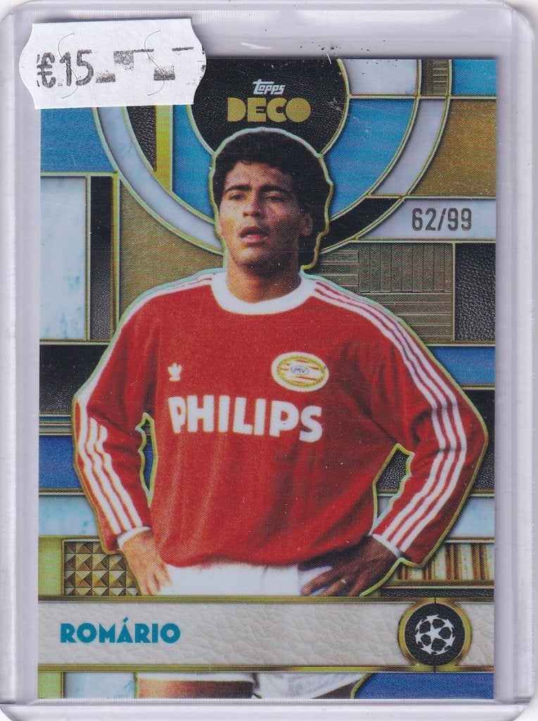 Topps UCC Deco 2025 Romario PSV Blue /99, Ophalen of Verzenden, Zo goed als nieuw, Plaatje