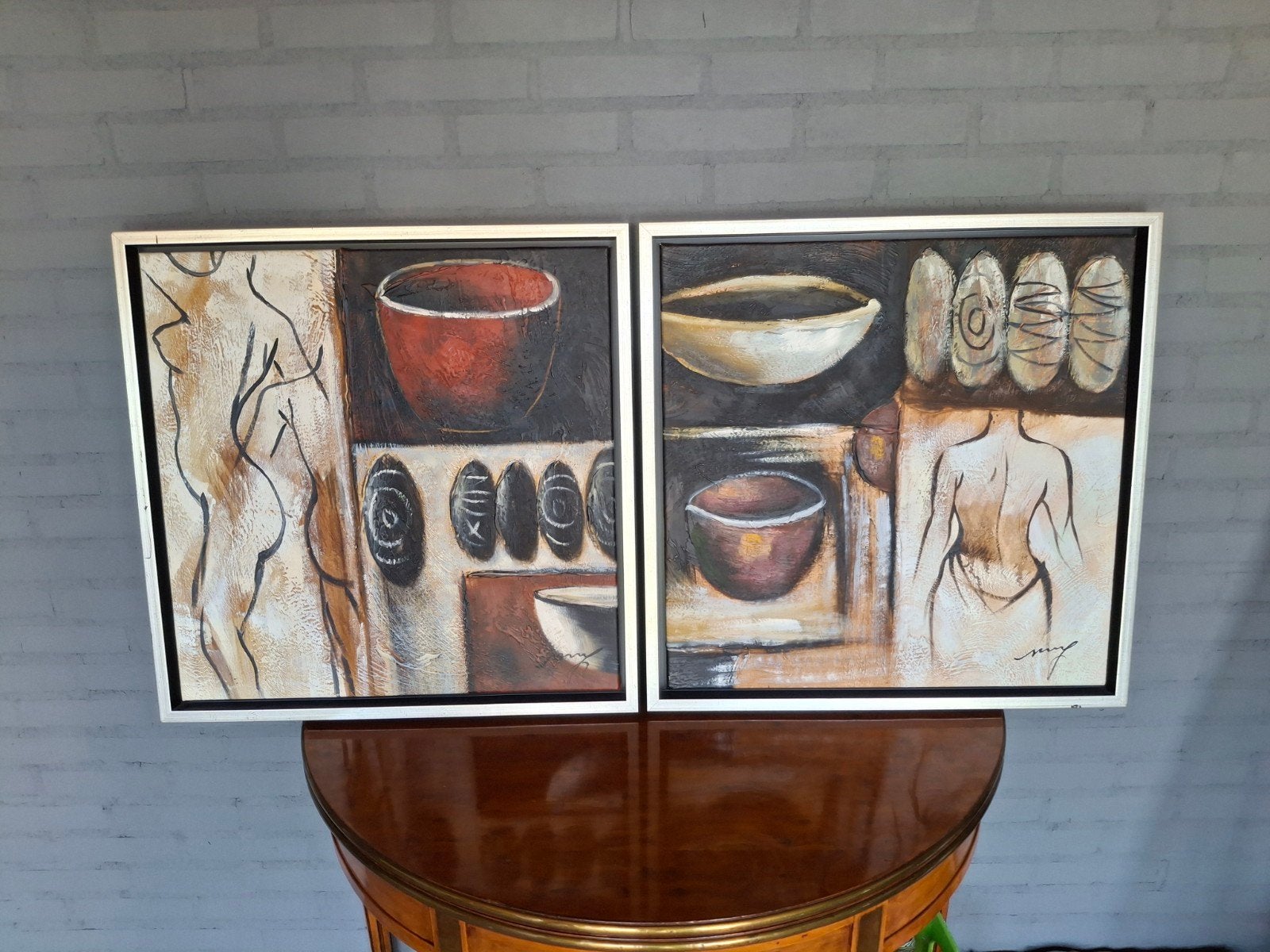 Antieke Halfronde Console/Speeltafel met Lade, Antiek en Kunst, Ophalen