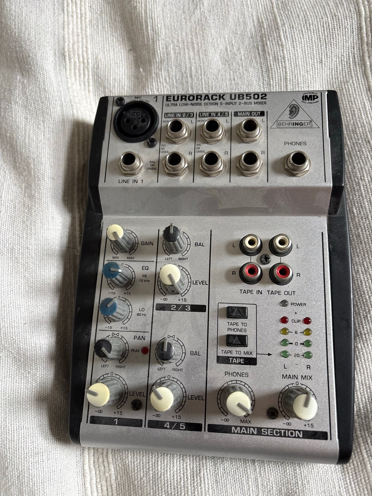 Behringer Eurorack UB502 Mixer - Compacte Audio Mixer, Verzenden, Gebruikt, Minder dan 5 kanalen, Microfooningang