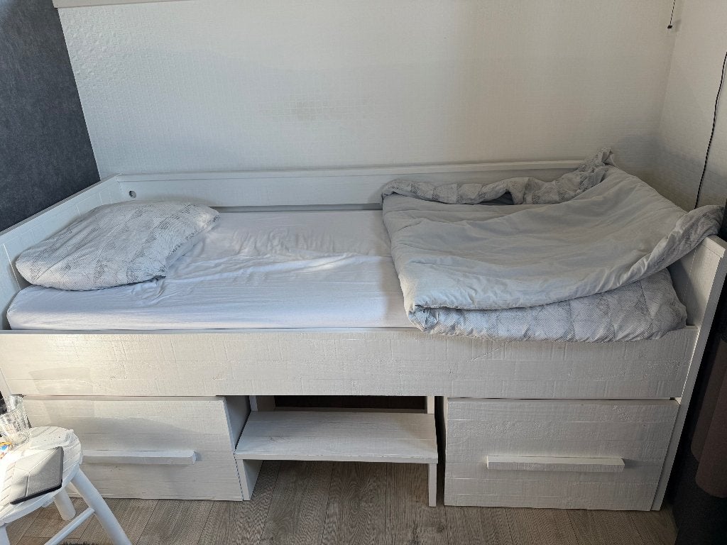 Bed kind bedbank Coming kids, Ophalen, 85 tot 100 cm, Hoogslaper of Stapelbed, Gebruikt