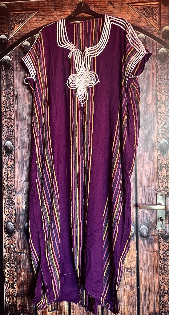Splinternieuwe handgemaakte Marokaanse kaftan nu voor 19,99€, Handmade, Paars, Maat 42/44 (L), Nieuw