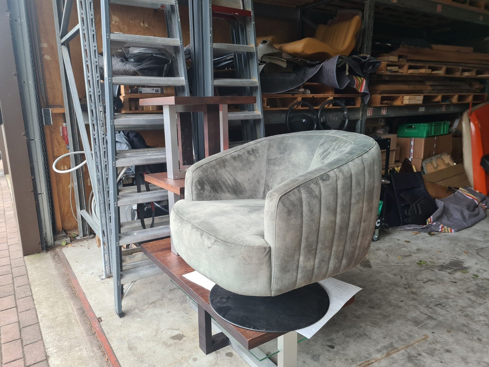 Groene fauteuil barga - comfortabel en stijlvol, Gebruikt, 75 tot 100 cm, Ophalen of Verzenden, 75 tot 100 cm