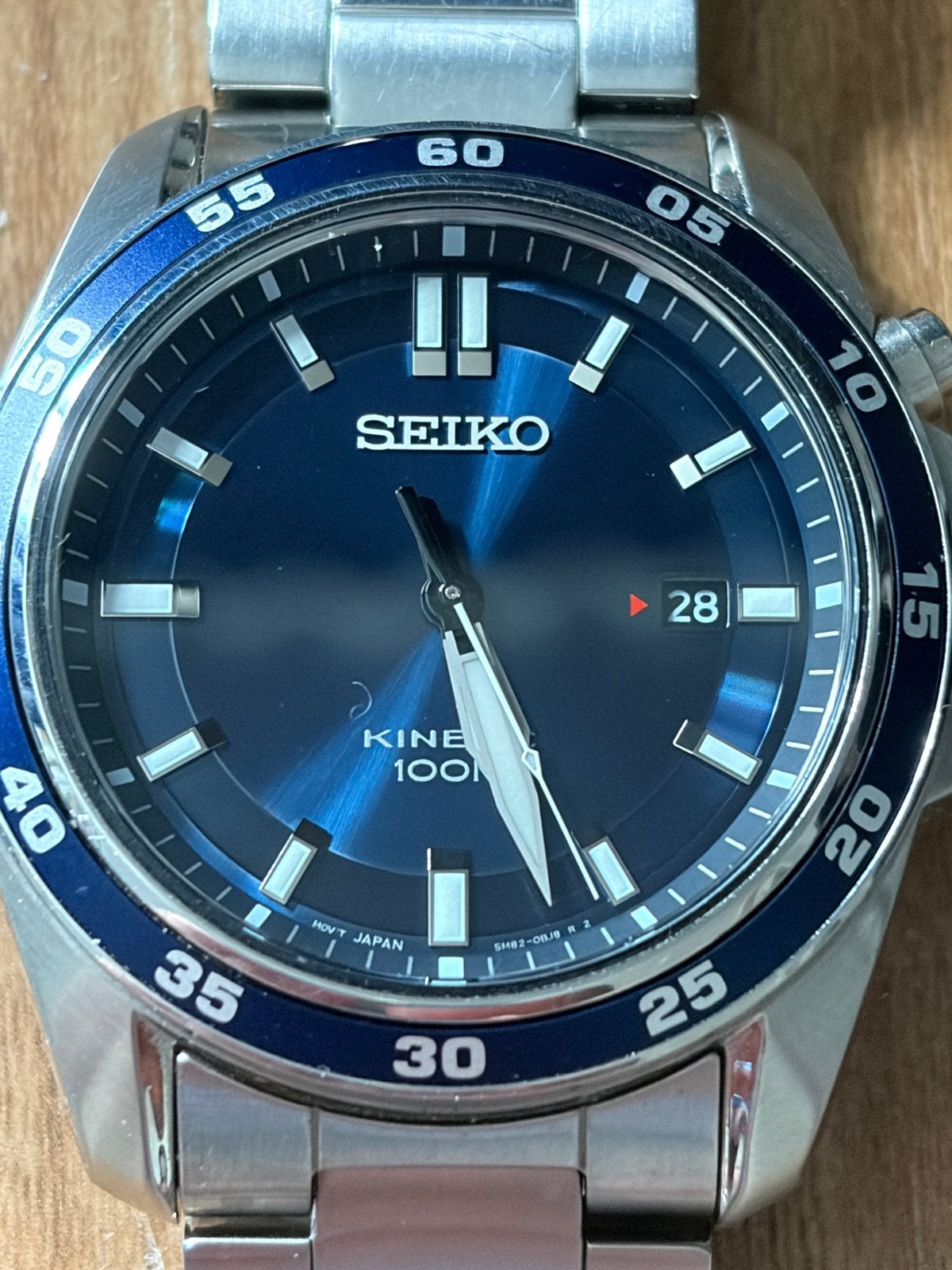 Seiko kinetic, Ophalen of Verzenden, Zo goed als nieuw, Staal, Seiko