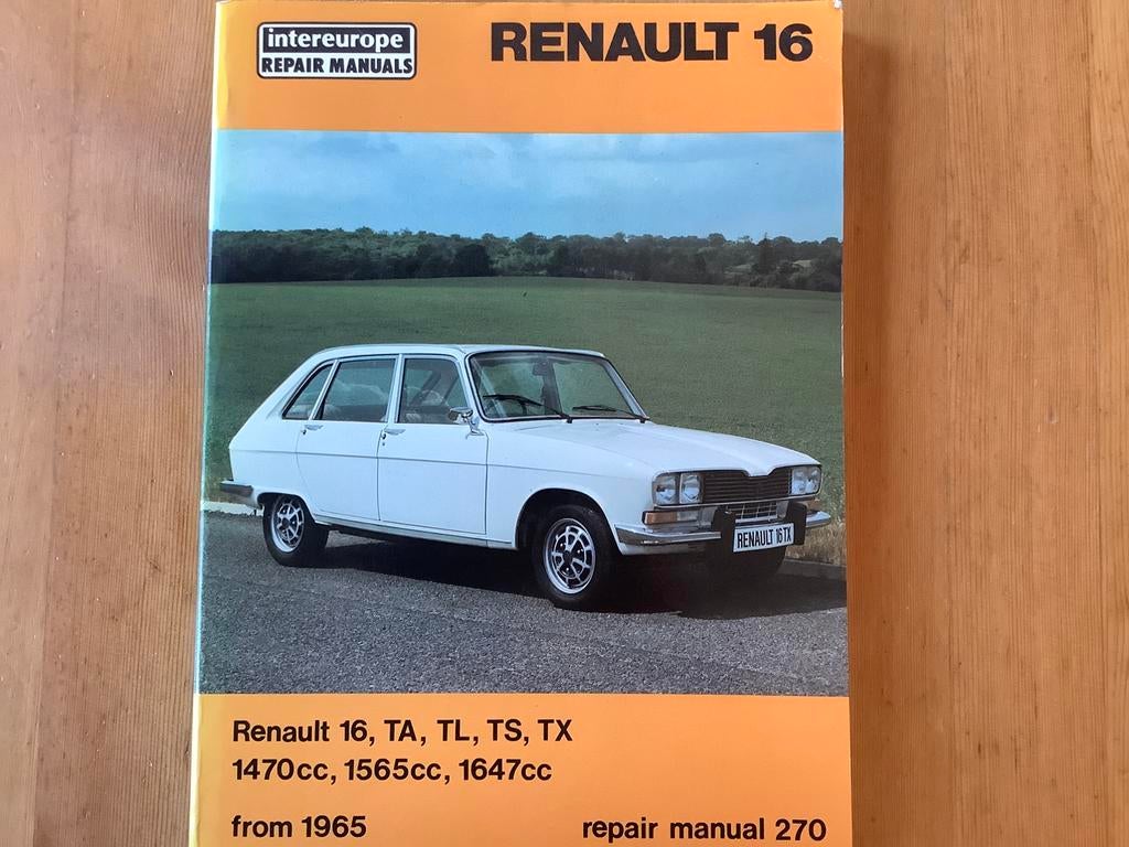 Werkplaatshandboek Renault 16 alle types, Ophalen of Verzenden