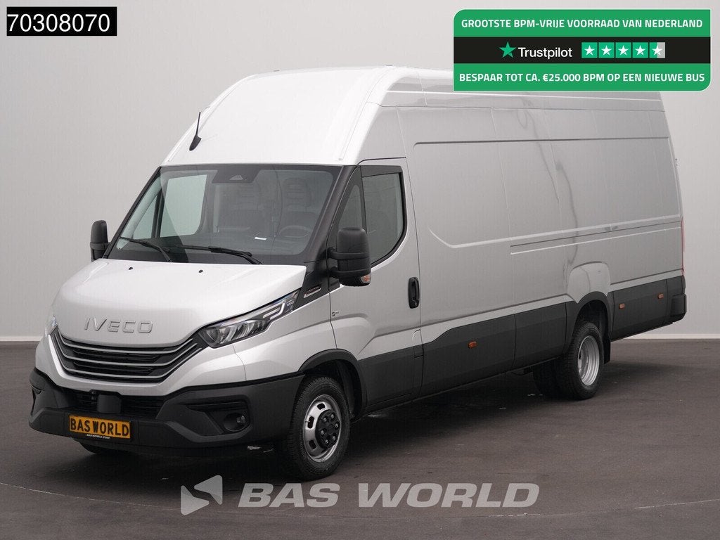 Iveco Daily 35C21 3.0L Automaat L4H3 210PK ACC LED Dubbelluc, Auto's, Bestelauto's, Automaat, Stof, Euro 6, 4 cilinders