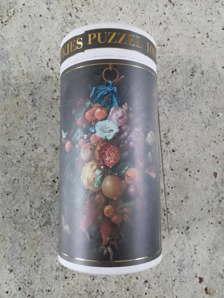 Puzzel festoen van vruchten en bloemen, Ophalen of Verzenden, 500 t/m 1500 stukjes, Gebruikt, Legpuzzel
