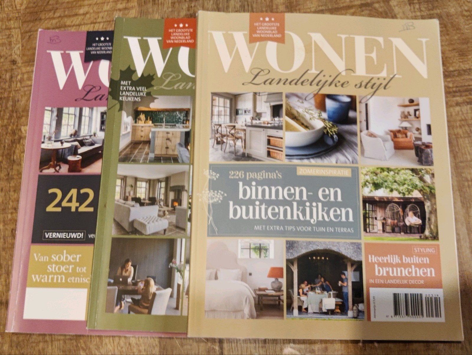 3 Woonbladen : Wonen Landelijke Stijl - inspiratie Moodboard, Ophalen of Verzenden, Zo goed als nieuw, Damesbladen
