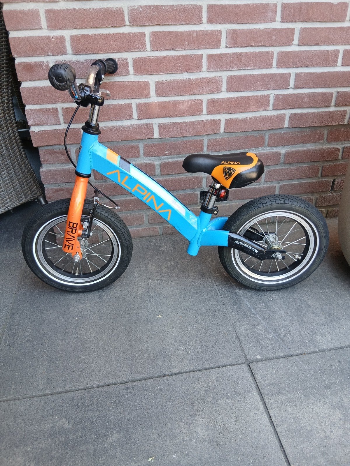 loopfietsje, Fietsen en Brommers, Fietsen | Kinderfietsjes, Ophalen, Velgrem, Alpina brave, Minder dan 16 inch