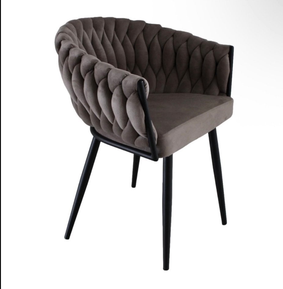 Wave chair - Eetkamerstoel velvet Zand/Taupe Set van 2, Huis en Inrichting, 5431NV, Overige kleuren, Info@abhome-living.nl, Nieuw