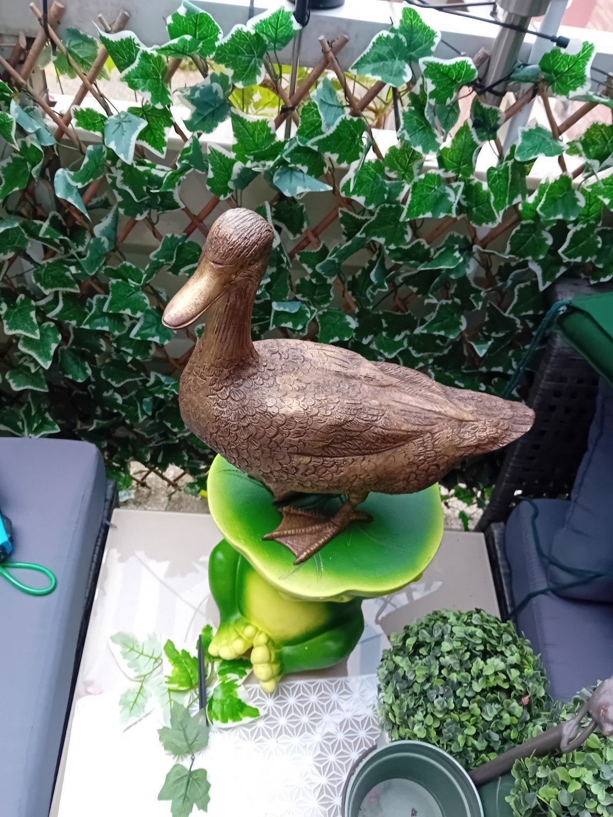 Mooie oude bronzen beeld  eend, Ophalen of Verzenden
