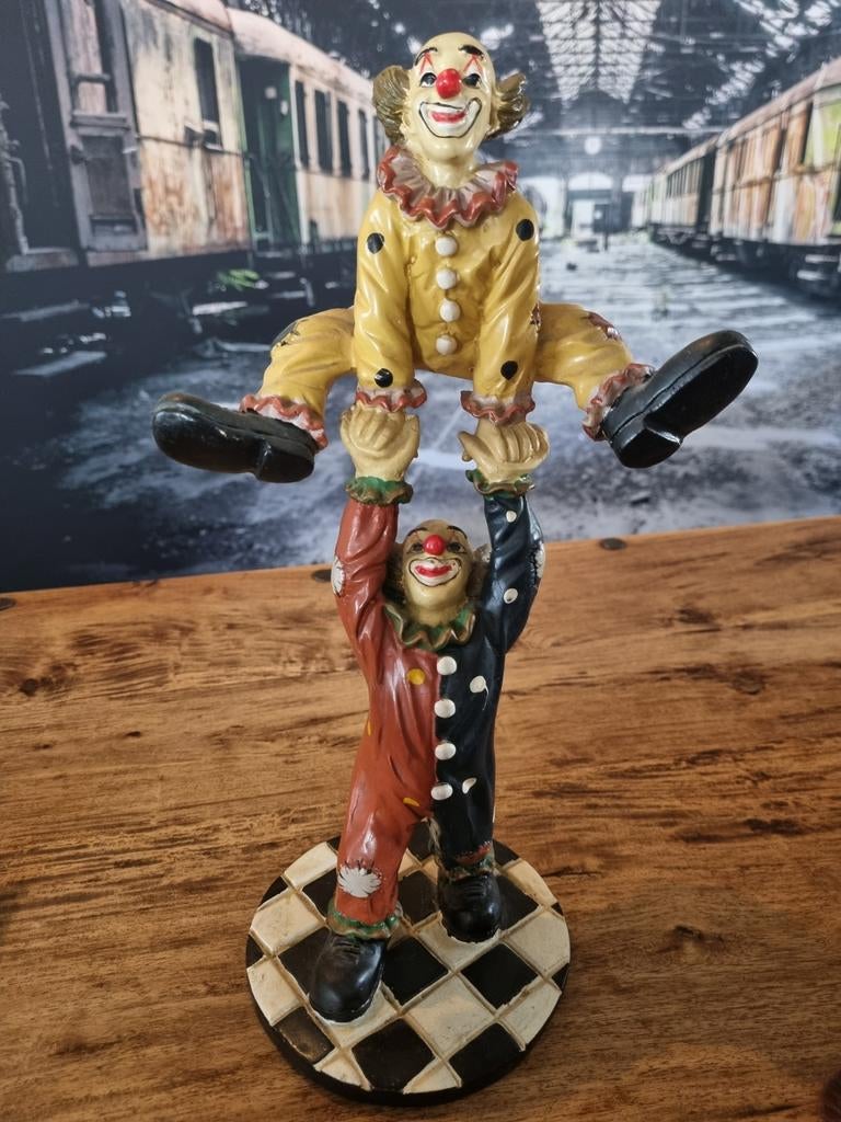 Decoratieve Clowns Beeld - Circus Thema, Ophalen of Verzenden, Zo goed als nieuw, Mens