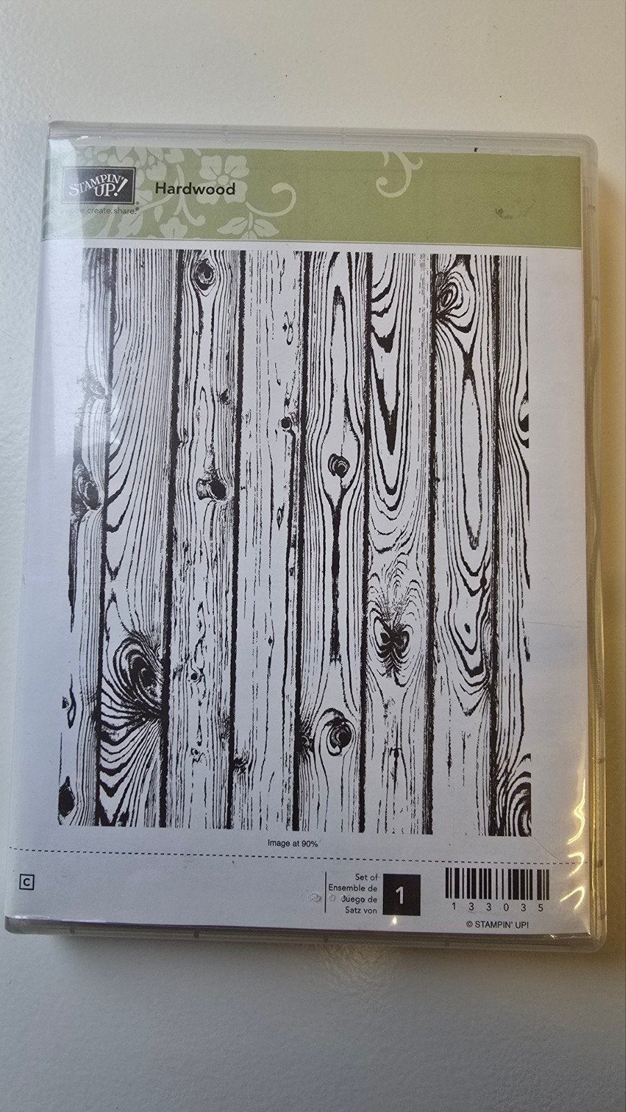 Stampin up stempel hardwood, Hobby en Vrije tijd, Ophalen of Verzenden, Gebruikt, Clearstamp