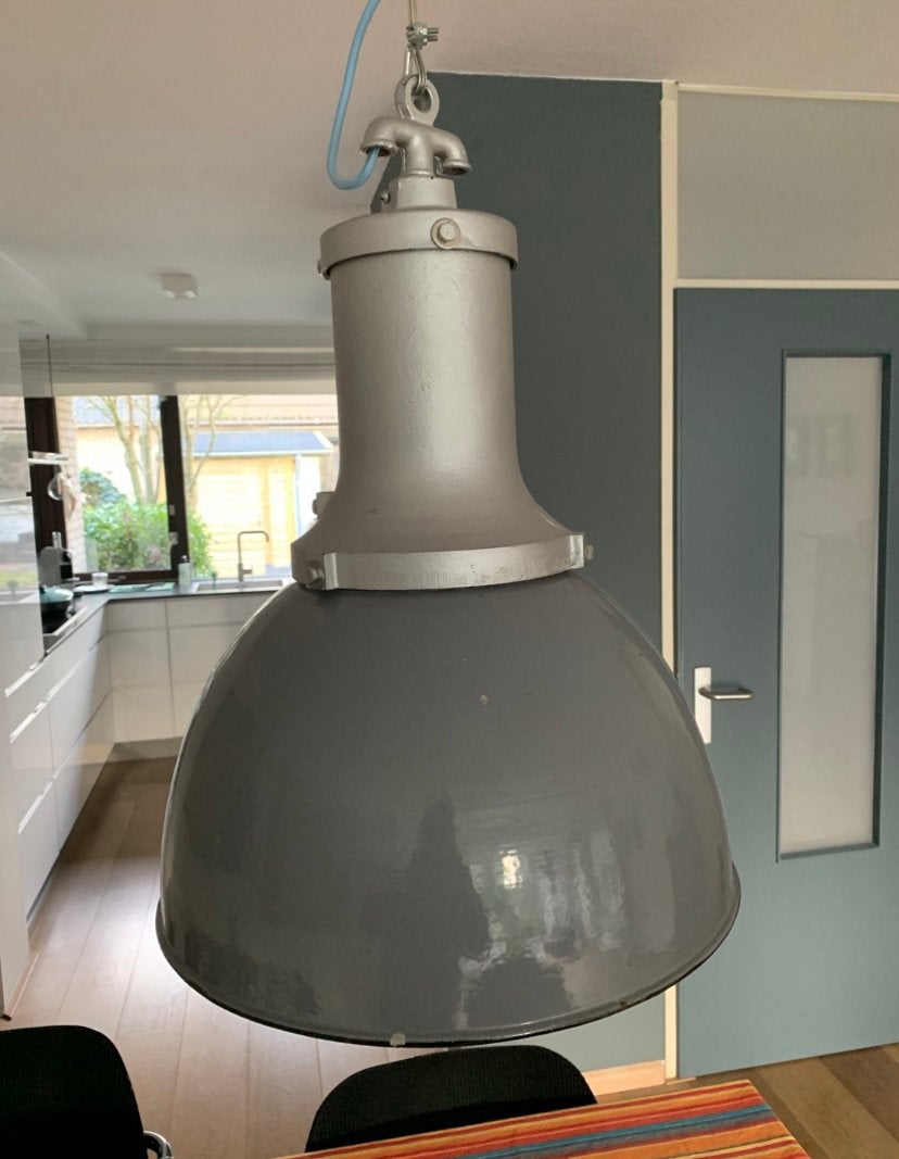 Industria Rotterdam industriële hanglamp 1970!2x, Ophalen, Zo goed als nieuw, Metaal