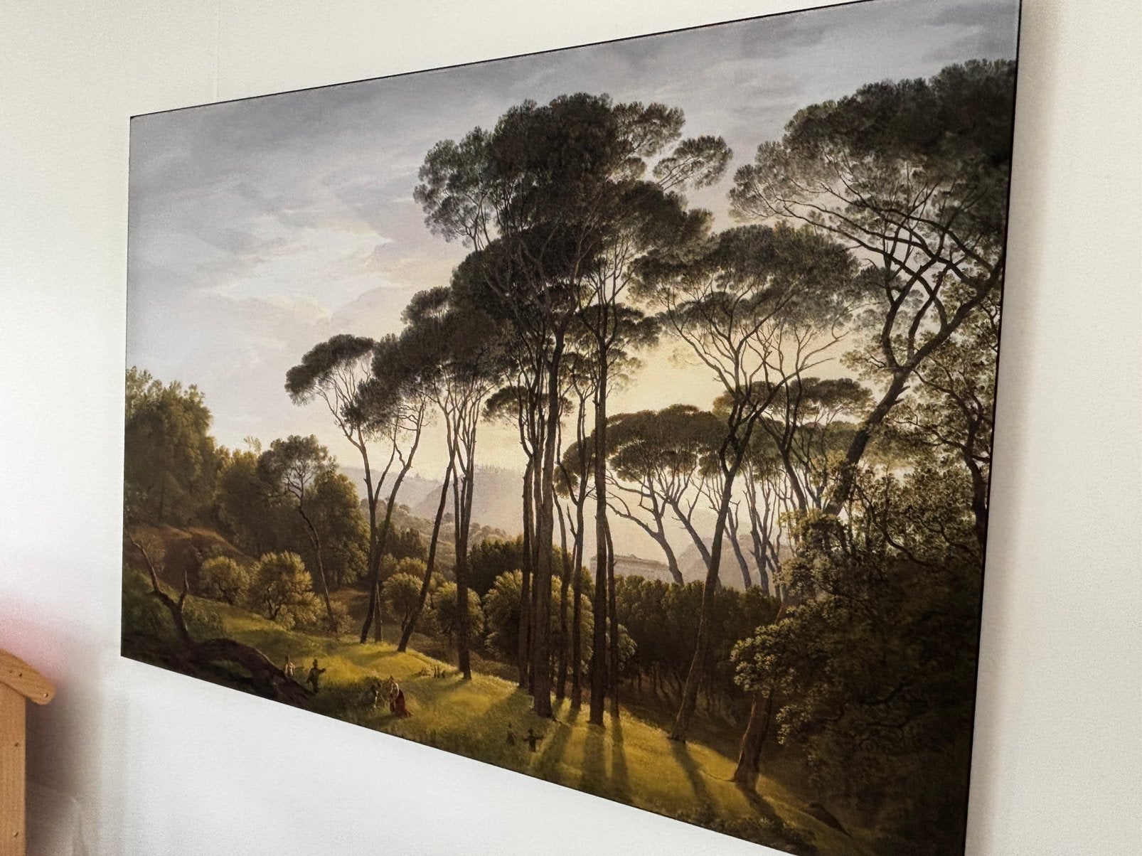 Muurmeesters Italiaans landschap met parasoldennen, Ophalen