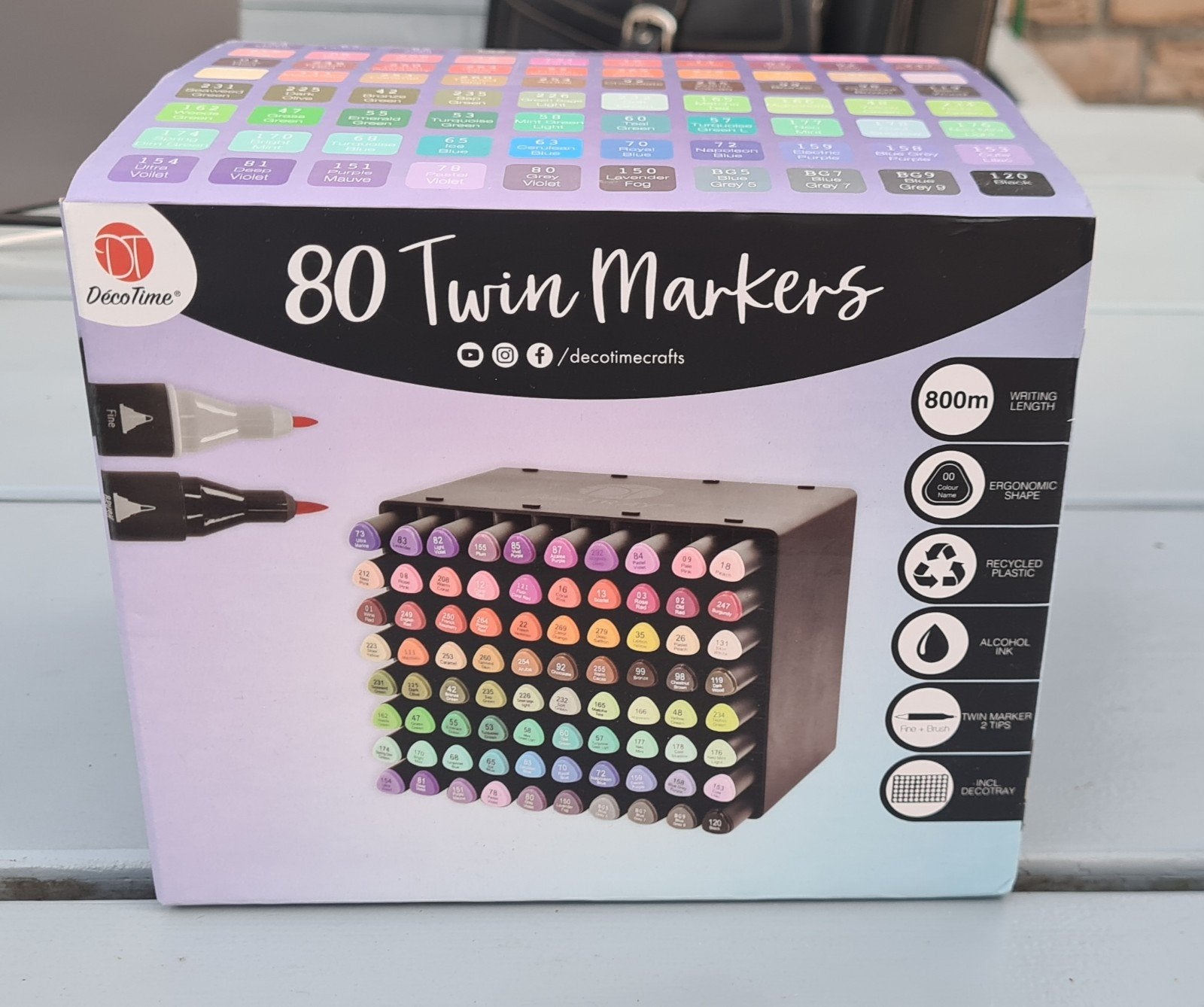 80 Twinmarkers/alcoholmarkers van Decotime, Ophalen of Verzenden, Nieuw