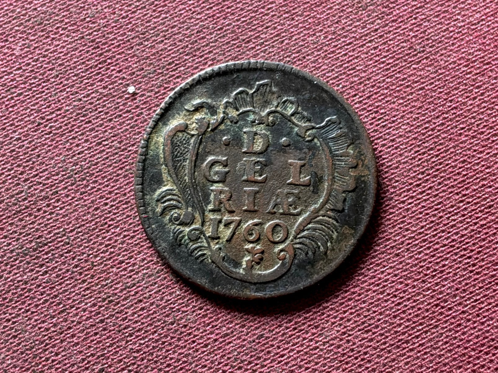Duit 1760, Postzegels en Munten, Ophalen of Verzenden, Vóór koninkrijk, Overige waardes