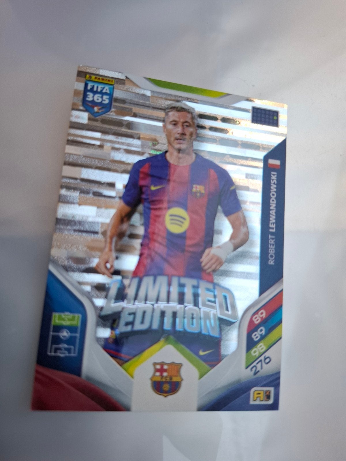 Robert Lewandowski Limited Edition FIFA 365 Adrenalyn XL, Ophalen of Verzenden, Zo goed als nieuw, Buitenlandse clubs, Spelerskaart