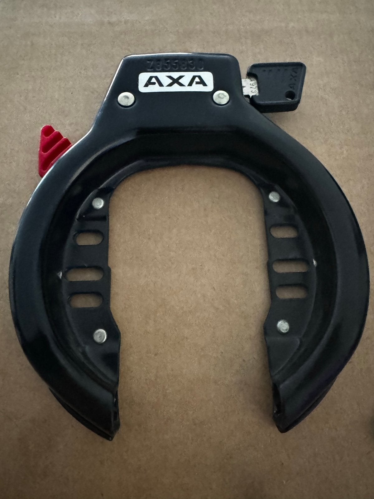 AXA Ringslot met sleutel - Zwart, Ophalen of Verzenden, Gebruikt, Ringslot