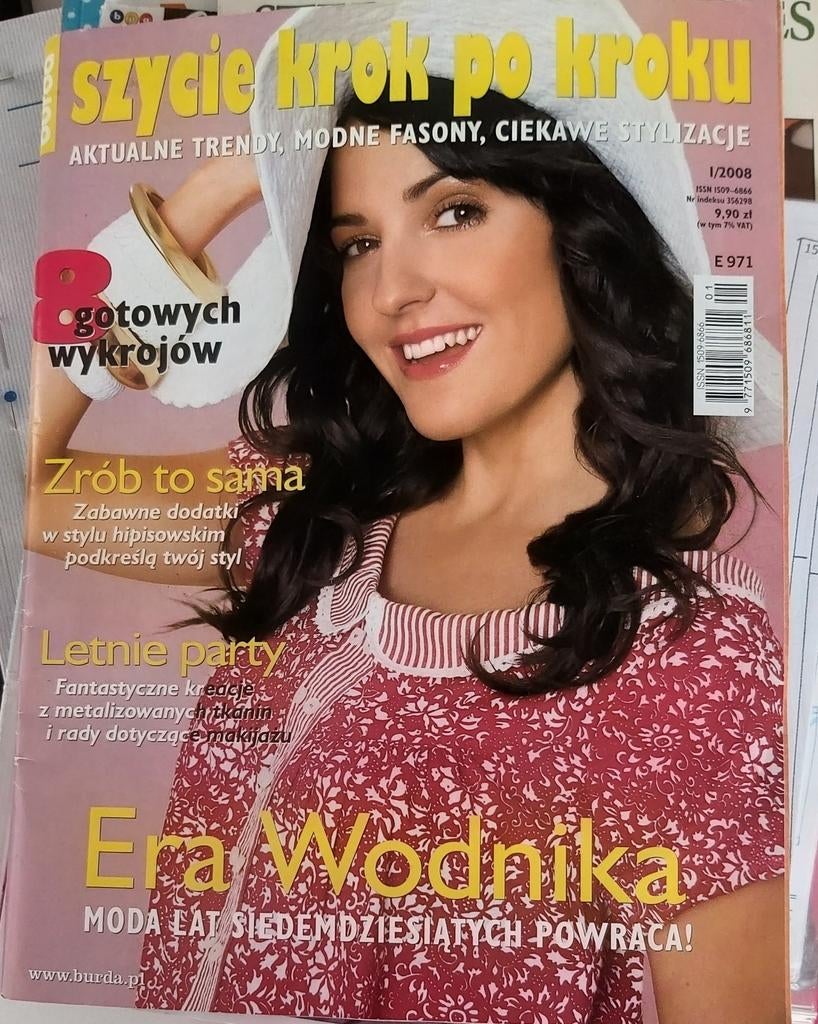 Burda Poolse uitgave als nieuw januari 2008 raderbl. vast, Overige typen, Verzenden, Vrouw, Burda