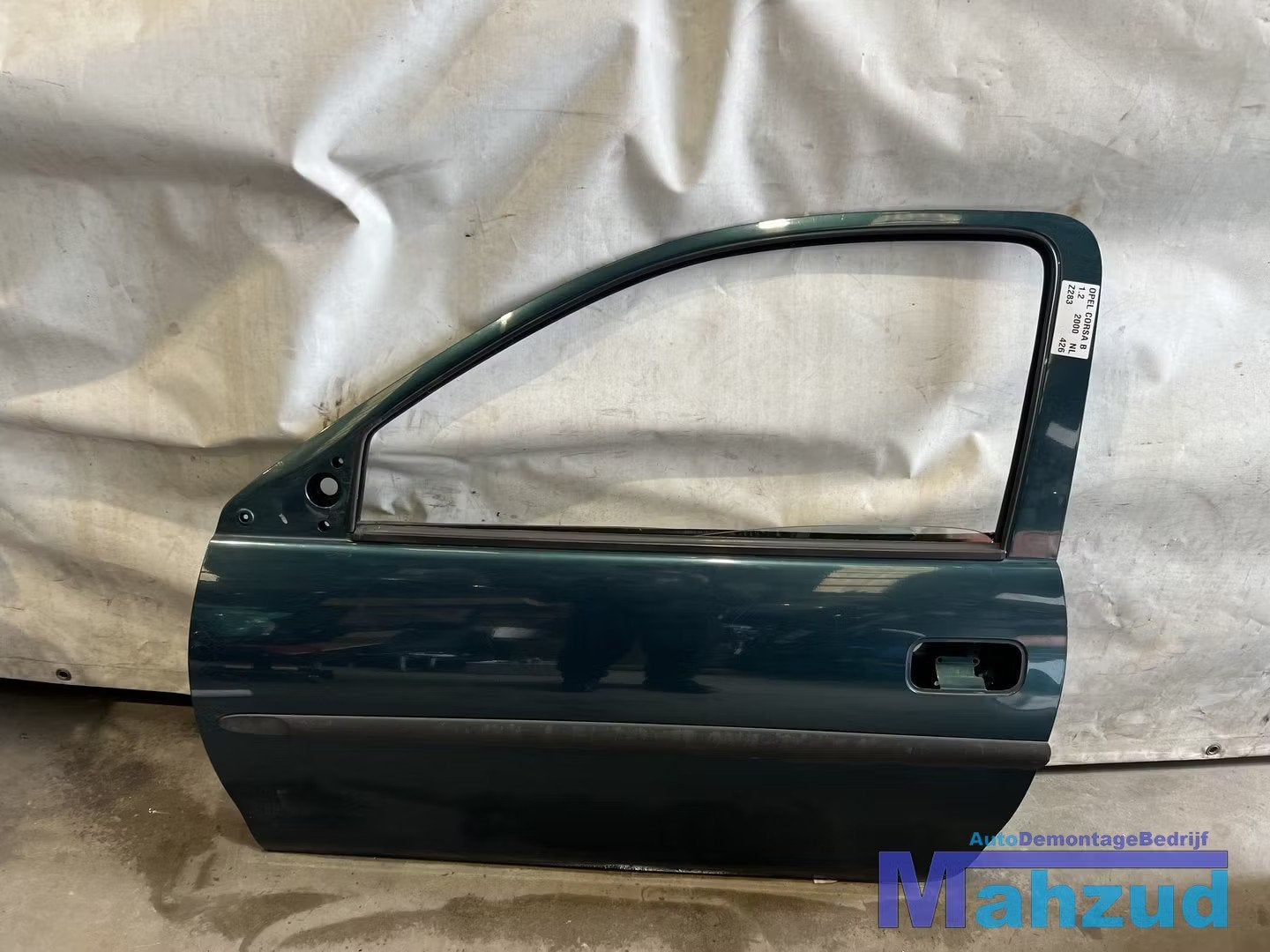 OPEL CORSA B Groen Z283 Links deur portier 1993-2000, Auto-onderdelen, Gebruikt, Deur, Opel Automobile GmbH, Ophalen of Verzenden