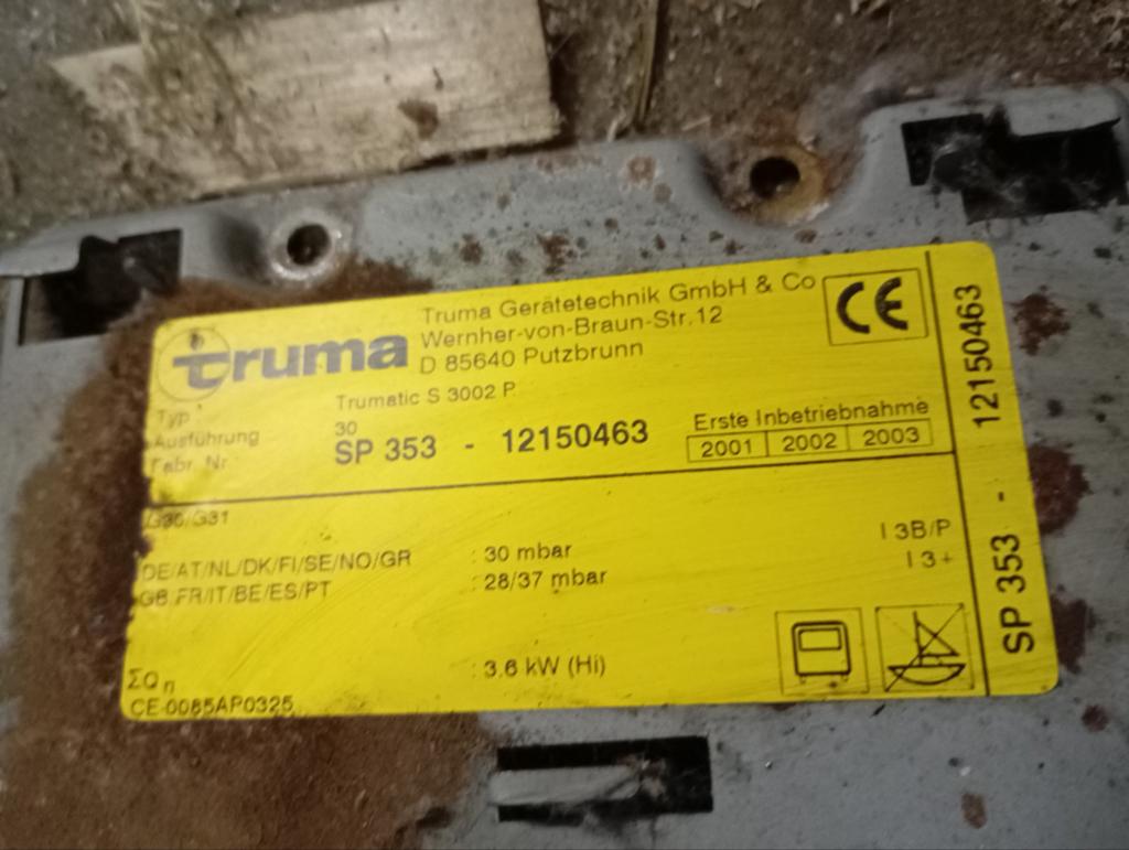 Trumatic S3002 P kachel met rookkanaal en beugels, Ophalen of Verzenden, Gebruikt