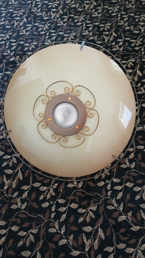 Vintage plafonlamp, Huis en Inrichting, Ophalen, 70 cm, Gebruikt, Inclusief lichtbron