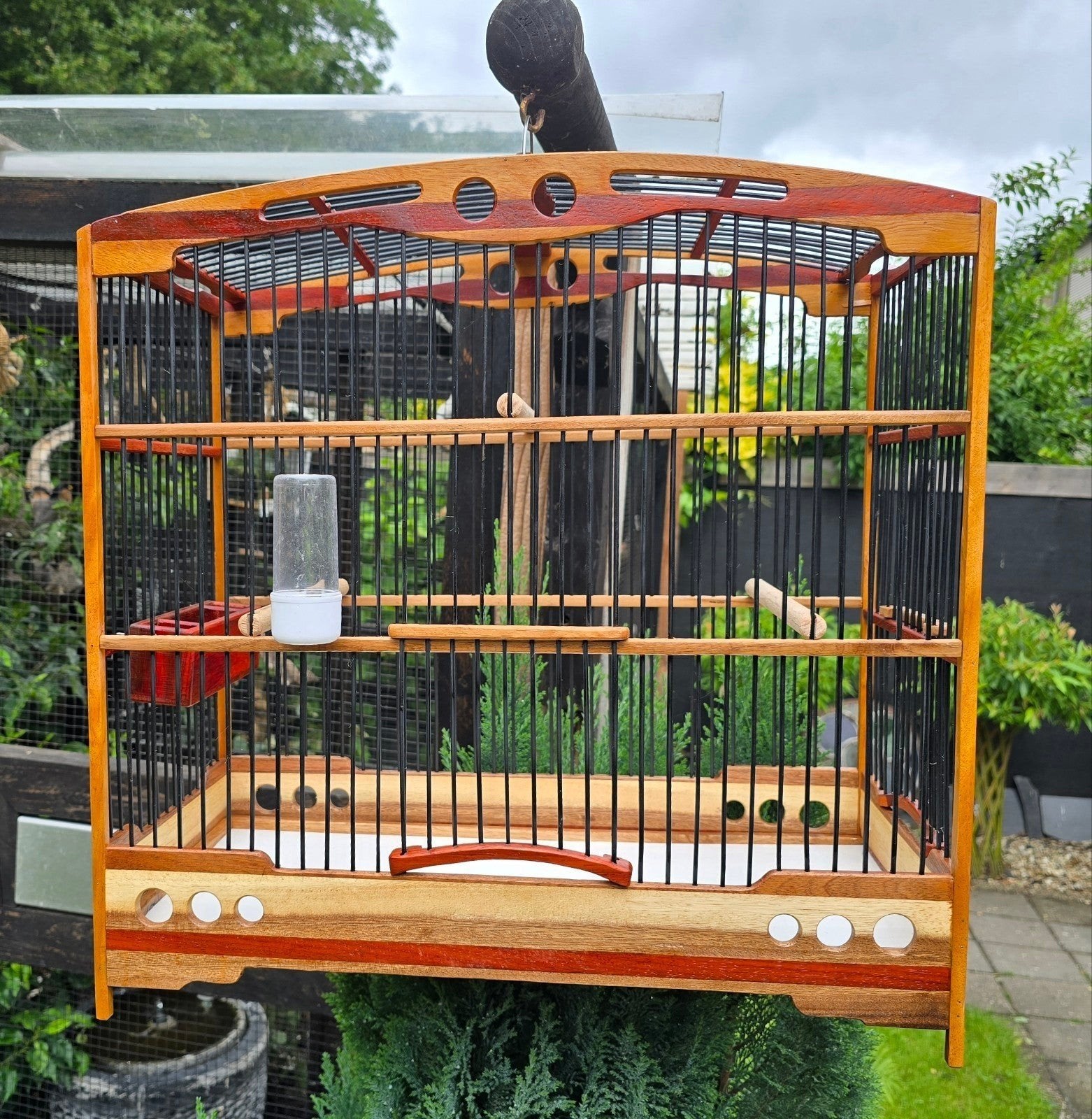 Zangvogelkooi Twatwa kooi Braziliaanse bisschop NIEUW, Ophalen of Verzenden, Nieuw, Hout, Vogelkooi
