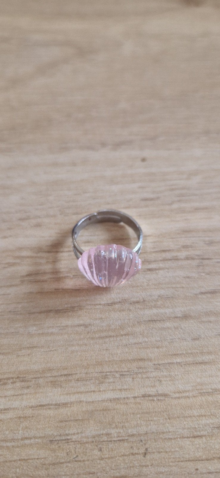 Verstelbare ring met roze steen, Sieraden, Tassen en Uiterlijk, Ringen, Met kristal, Gebruikt, IJzer of Staal, Ophalen of Verzenden