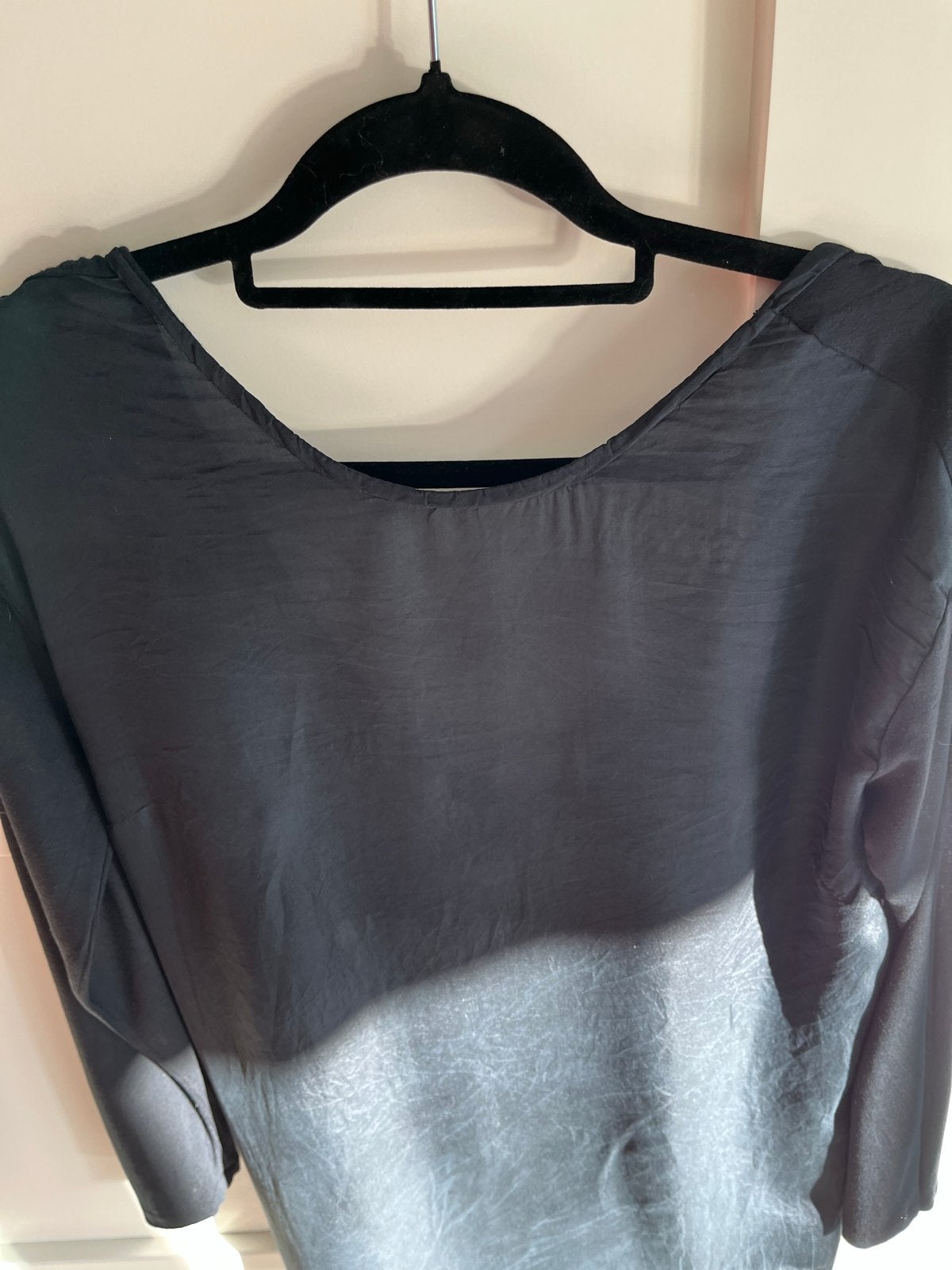 Zwarte jurk met draperie en blote rug, Maat 38/40 (M), Zwart, Ophalen of Verzenden, Gedragen