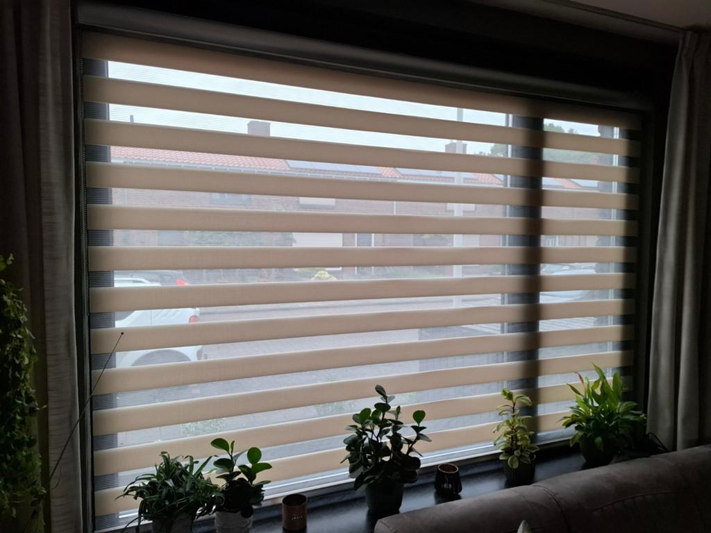 Dupli Rolgordijn - Beige\taupe, Ophalen, Crème, Zo goed als nieuw, 200 cm of meer