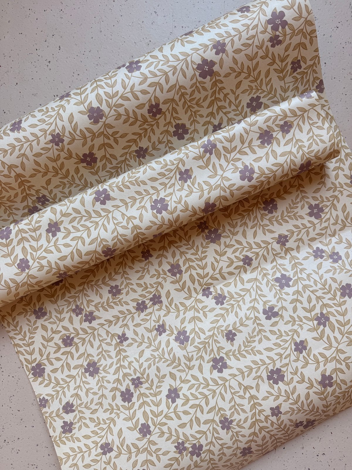 Behang Summer Gray Lief Violet, Bloemen, Verzenden, Paars, Vintage/retro