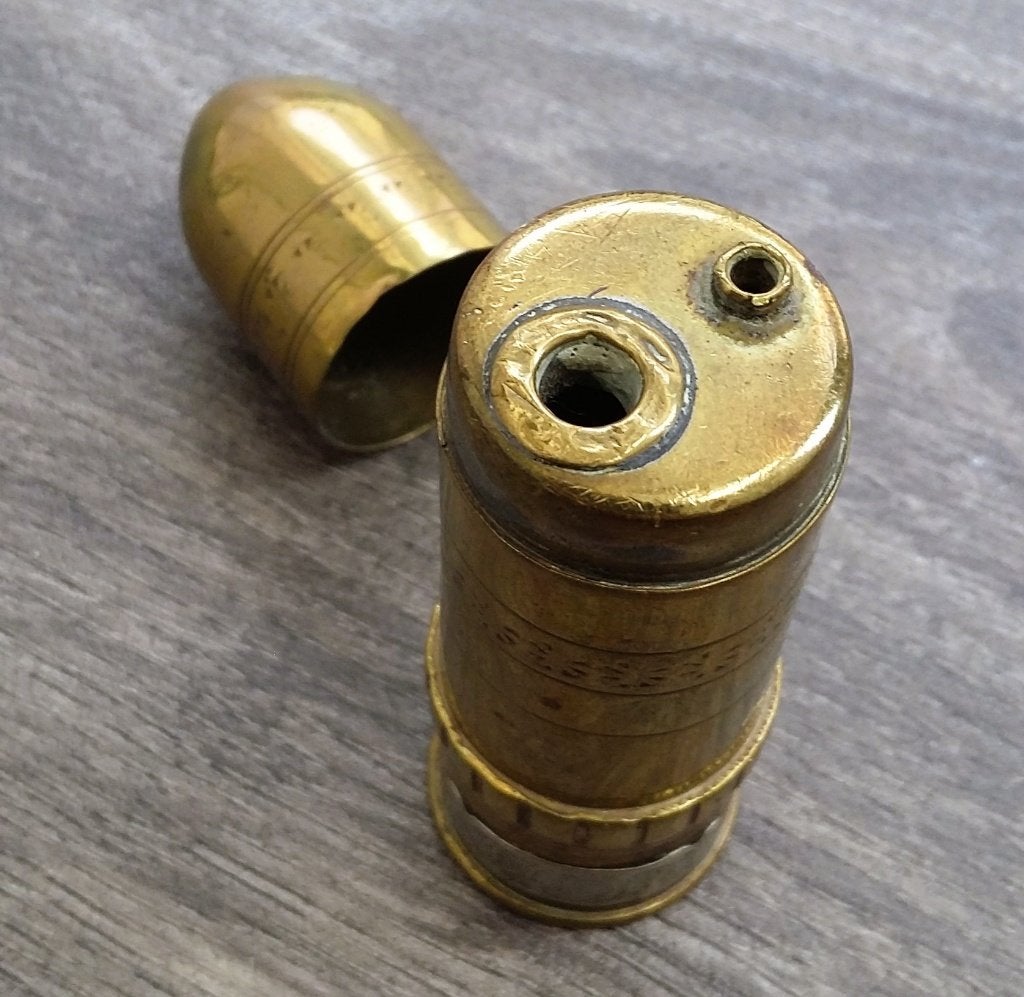 Om 1900 - 1920 Trench Art Aansteker Soldaat Militair Oorlog, Verzamelen, Nvt., Ophalen of Verzenden, Kunstobject, Engeland