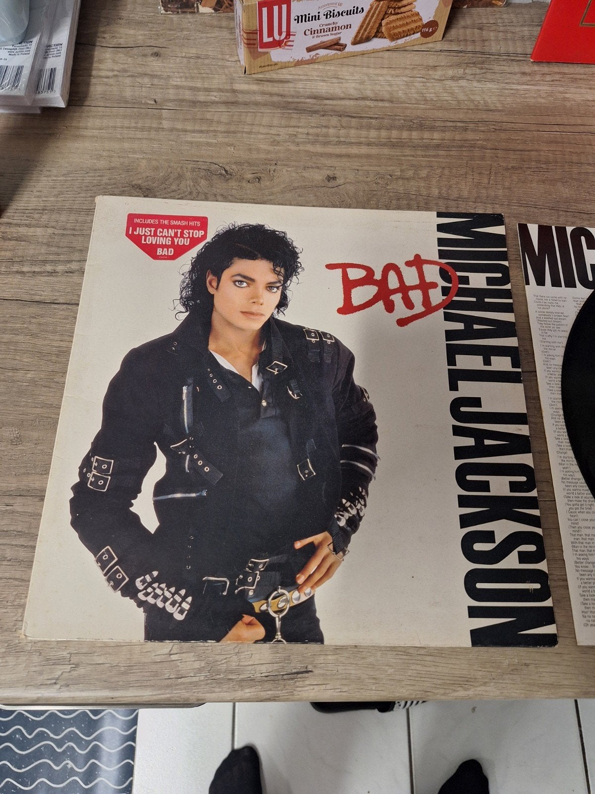 Vintage vinyl album Michael Jackson - Bad (1987), LP, Gebruikt, Pop, Ophalen of Verzenden