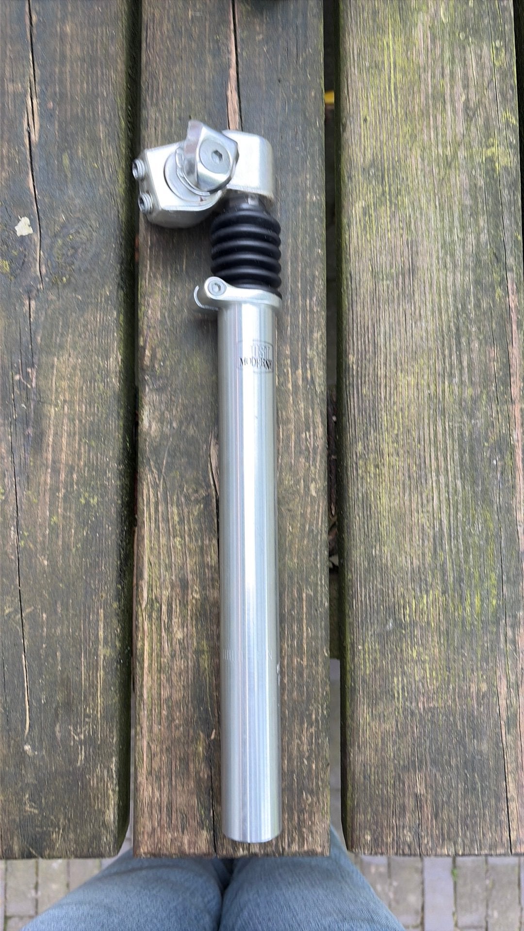 Post modern zadelpen verend 27 x 310 mm, Fietsen en Brommers, Ophalen of Verzenden, Nieuw