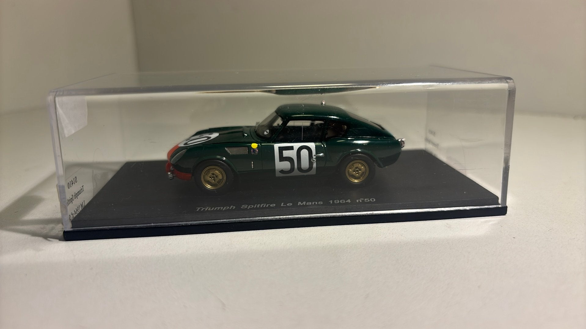 Truimph spitfire le mans 1964 #50 spark 1.43, Overige merken, Auto, Ophalen of Verzenden, A