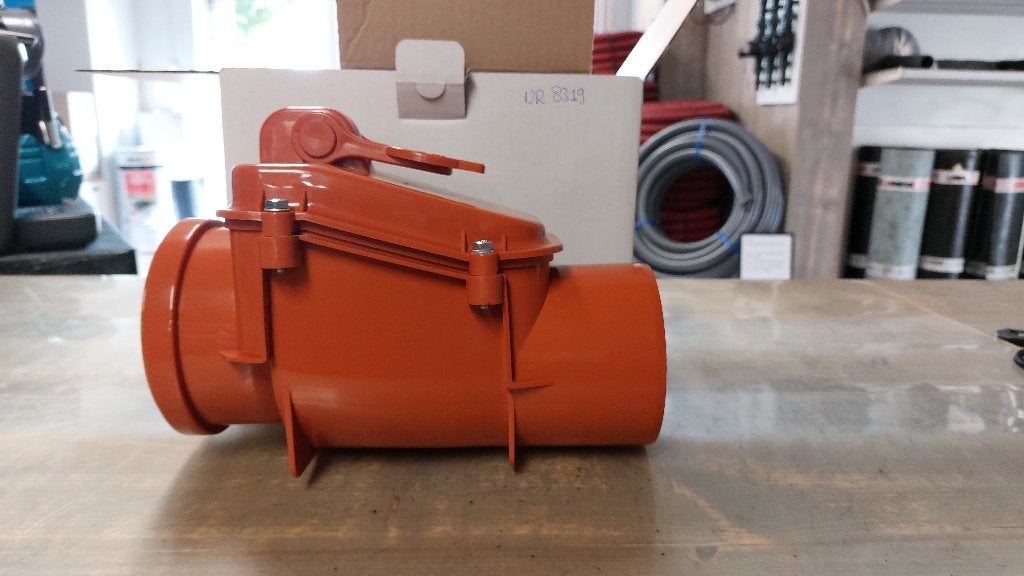 PVC riool terugslagklep 110 mm actie, Ophalen, Afvoer, Pvc, Nieuw