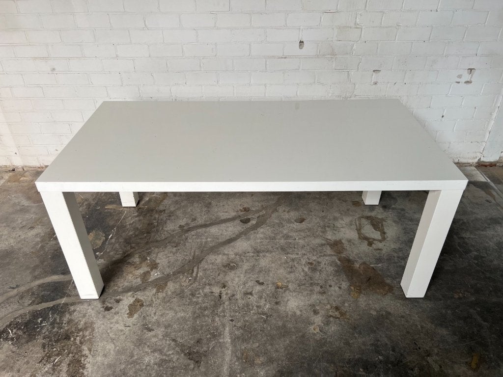 4x Hoogglans Witte Eettafel Vergadertafel Design, Overige materialen, 100 tot 150 cm, 200 cm of meer, Ophalen of Verzenden