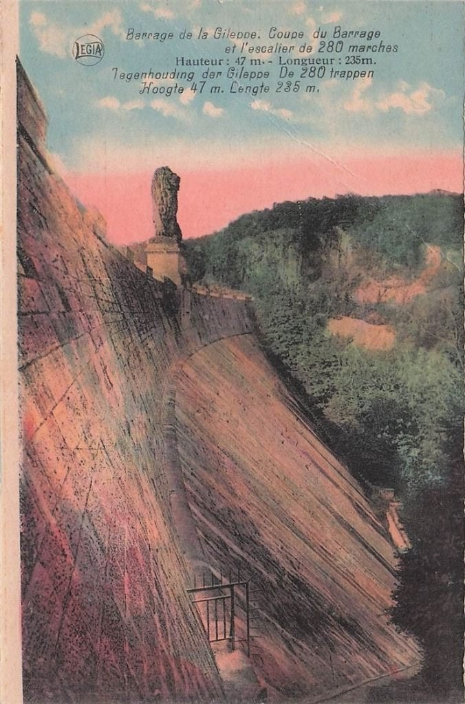 703-289-015 Barrage de la Gileppe Coupe du Barrage et l'Esc, Verzenden, Voor 1920, Overig Europa