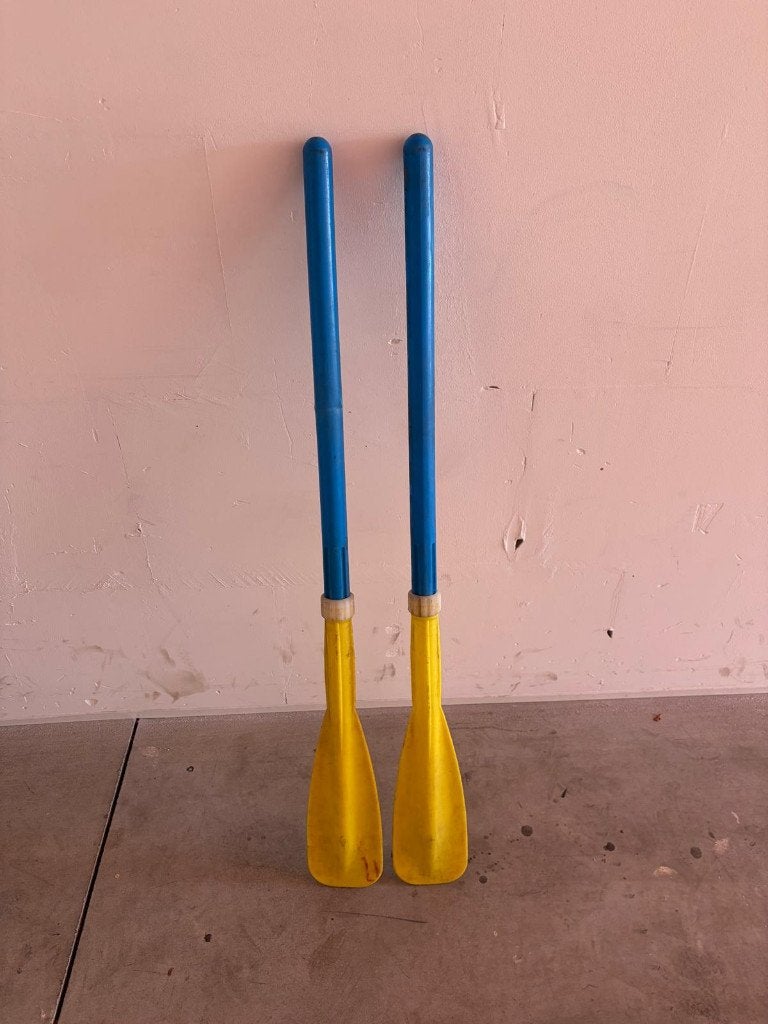 Peddels (kort) kunstof, Ophalen, Gebruikt, Enkelbladige peddel