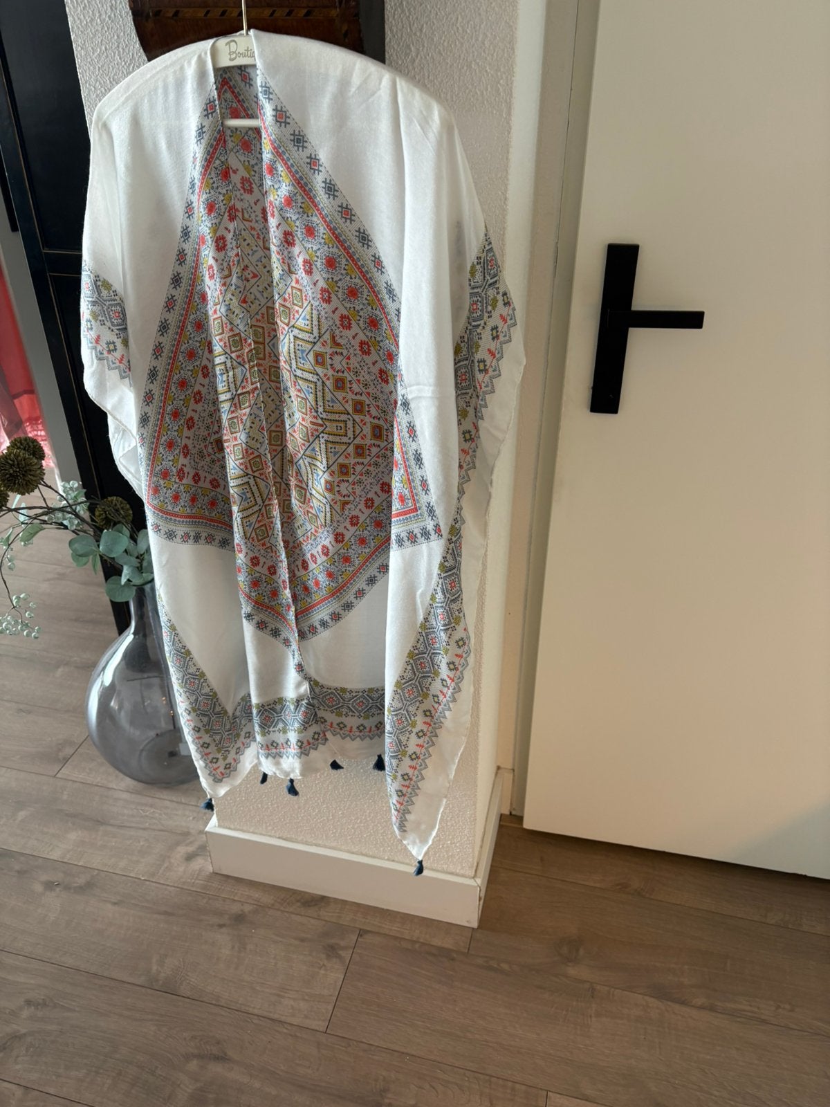 Leuke lange gilet ook leuk v strand 46/48, Ophalen of Verzenden, Nieuw, Wit, Blouse of Tuniek